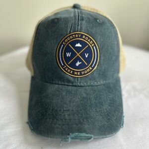 NWT - Adams Distressed Denim Trucker Hat